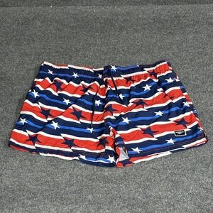 Speedo Swim Trunks Shorts Mens XXL USA Flag Red White Blue Stars Drawstring